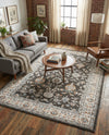 Savannah Elegance Collection Area Rug - Augusta (Fume Gray) Rectangle Fume Gray  lifestyle 23