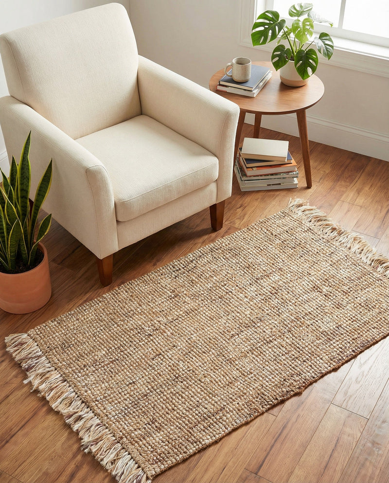 Savannah Jute Collection Area Rug - Tahoe Rectangle Natural  lifestyle 12