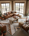 Desert Modern Eco Rug Series Collection Area Rug -  Zion Rectangle Ivory  lifestyle 14