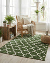Lattice Gardens Collection Area Rug -  Bloomfield (Dark Green) Rectangle Dark Green  lifestyle 13