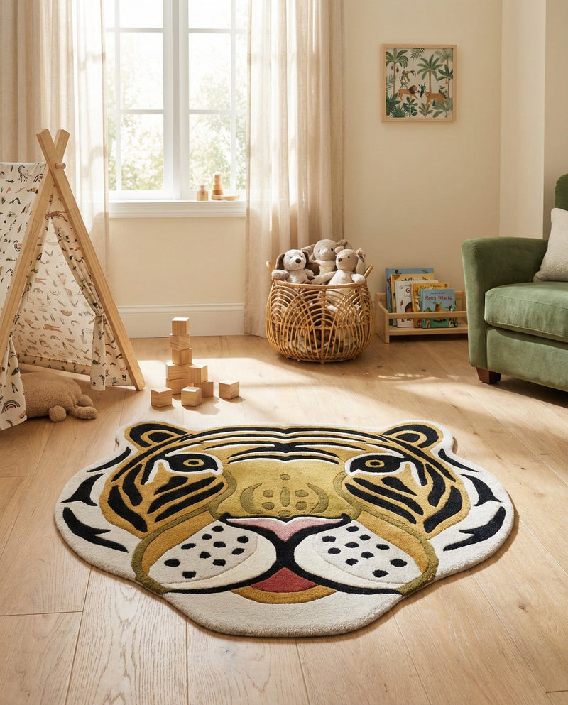 Whimsy Wonders Wool Collection Area Rug -  Rainbow Round Multi  lifestyle 5