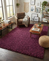 Plush Oasis Collection Area Rug - Serenity (Eggplant Purple) Rectangle Eggplant Purple  lifestyle 29