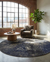 Autumnal Tapestry Collection Area Rug -  Slateville Round Gray  lifestyle 41