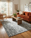 Garden Maze Retreat Collection Area Rug -  Arborlane Rectangle Gray  lifestyle 40