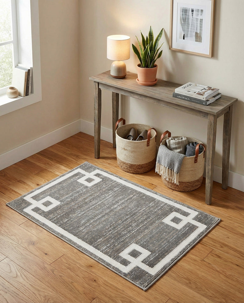 Metro Heights Collection Area Rug -  Bronx Rectangle Gray  lifestyle 50