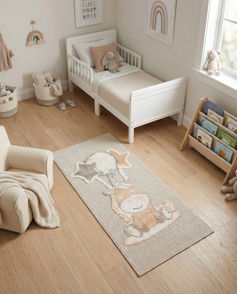 Wonder Tykes Collection Area Rug - Enchanted Runner Peach Blossom  lifestyle 53