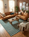 Soho Elegance Collection Area Rug -  Hudson (Turquoise) Rectangle Turquoise  lifestyle 6