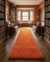 Plush Oasis Collection Area Rug - Serenity (Tiger Orange) Runner Tiger Orange  lifestyle 64
