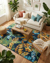 Seaside Blooms Collection Area Rug -  Grove Rectangle Multi  lifestyle 16