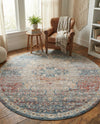 Coastal Haven Collection Area Rug - Seabreeze (Multi) Round Multi  lifestyle 39
