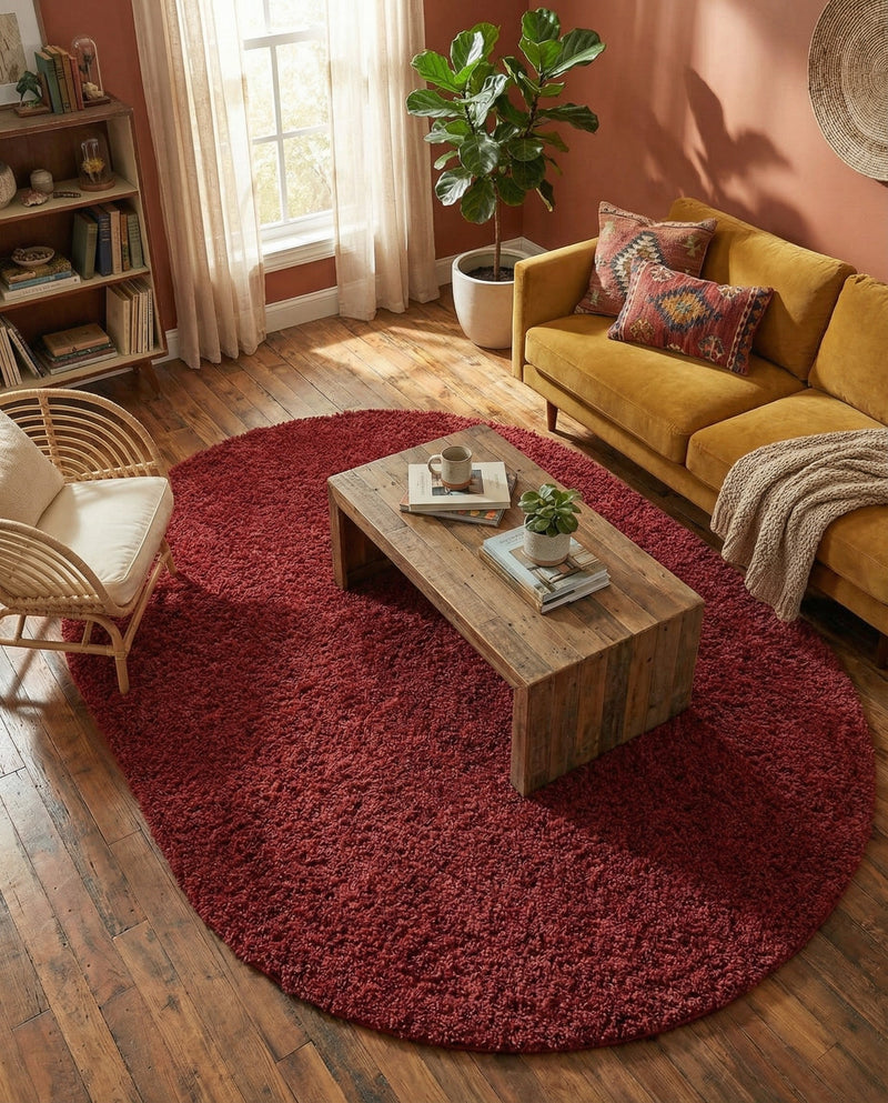 Alpine Plush Collection Area Rug -  Cortina (Poppy) Oval Poppy  lifestyle 66