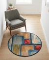 Urban Terrace Collection Area Rug -  Portico Round Multi  lifestyle 75