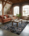 Tangier Treasures Collection Area Rug - Casablanca Rectangle Navy Blue  lifestyle 20