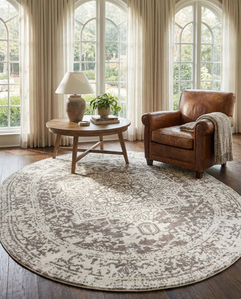 Georgetown Rugs Collection Area Rug - Dupont (White) Oval White  lifestyle 53