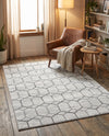 Garden Maze Retreat Collection Area Rug - Hedgegrove Rectangle White  lifestyle 27