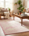 Dover Terrace Collection Area Rug -  Lagoon (Pink) Rectangle Pink  lifestyle 17