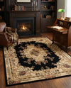Versailles Elegance Collection Area Rug -  Vincennes Rectangle Black  lifestyle 46
