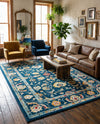Adriana Terrace Collection Area Rug -  Positano (Navy Blue) Rectangle Navy Blue  lifestyle 4