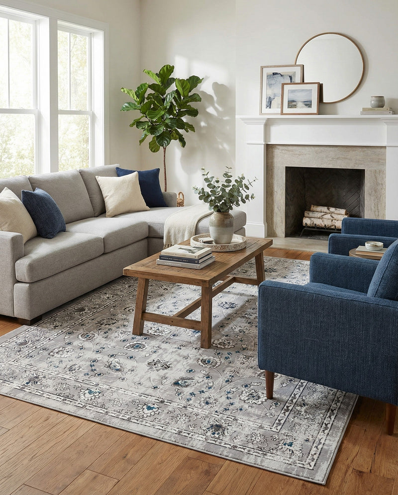 Copenhagen Comfort Collection Area Rug - Frederiksberg Rectangle Gray  lifestyle 24
