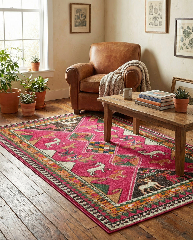 Sedona Vista Collection Area Rug -  Nolina Rectangle Pink  lifestyle 24