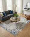 Aegean Elegance Collection Area Rug -  Milos Rectangle Gray Blue  lifestyle 23