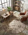 Gobi Sands Collection Area Rug -  Badain Round Cream  lifestyle 83