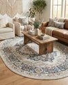 Cambridge Classics Collection Area Rug -  Magdalene (Cream) Oval Cream  lifestyle 72