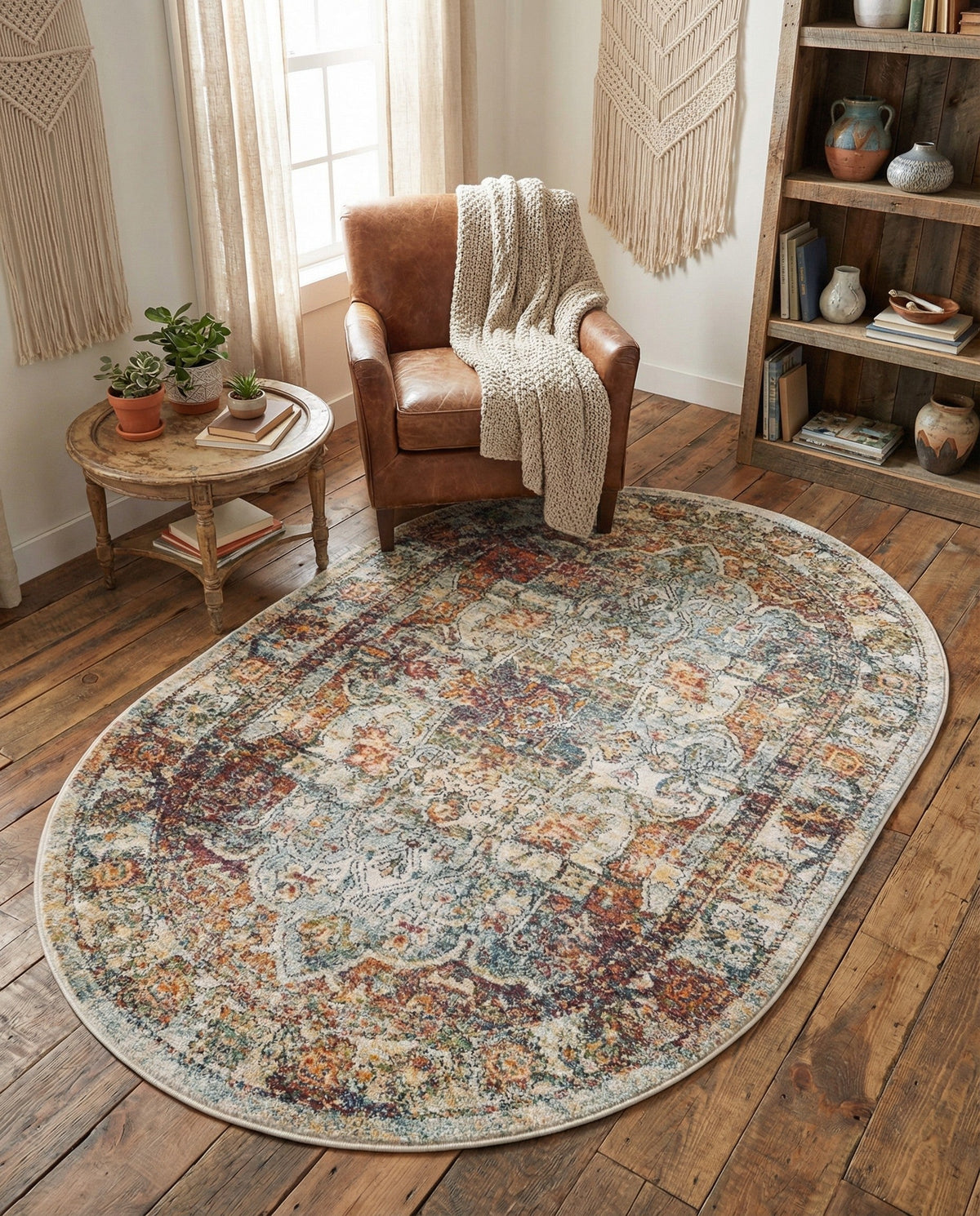 Savannah Soiree Collection Area Rug -  Everglade (Ivory) Oval Ivory  lifestyle 88