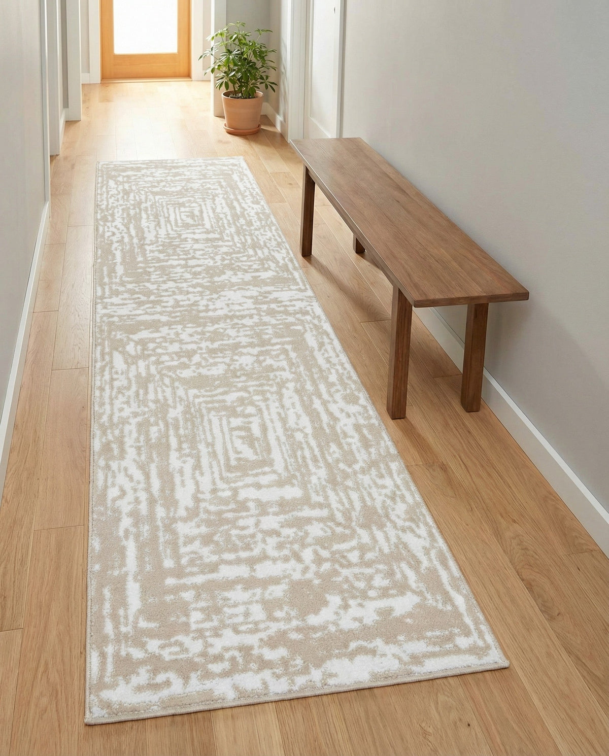 Sanctuary Retreat Collection Area Rug -  Asylum Runner White Bone  lifestyle 161
