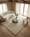 Woolen Sphere Collection Area Rug - Orbsburg (Ivory) Square Ivory  lifestyle 65