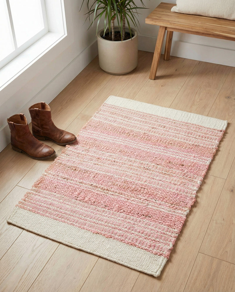 Marina Collection Area Rug - Marina Rectangle Blush Pink  lifestyle 14