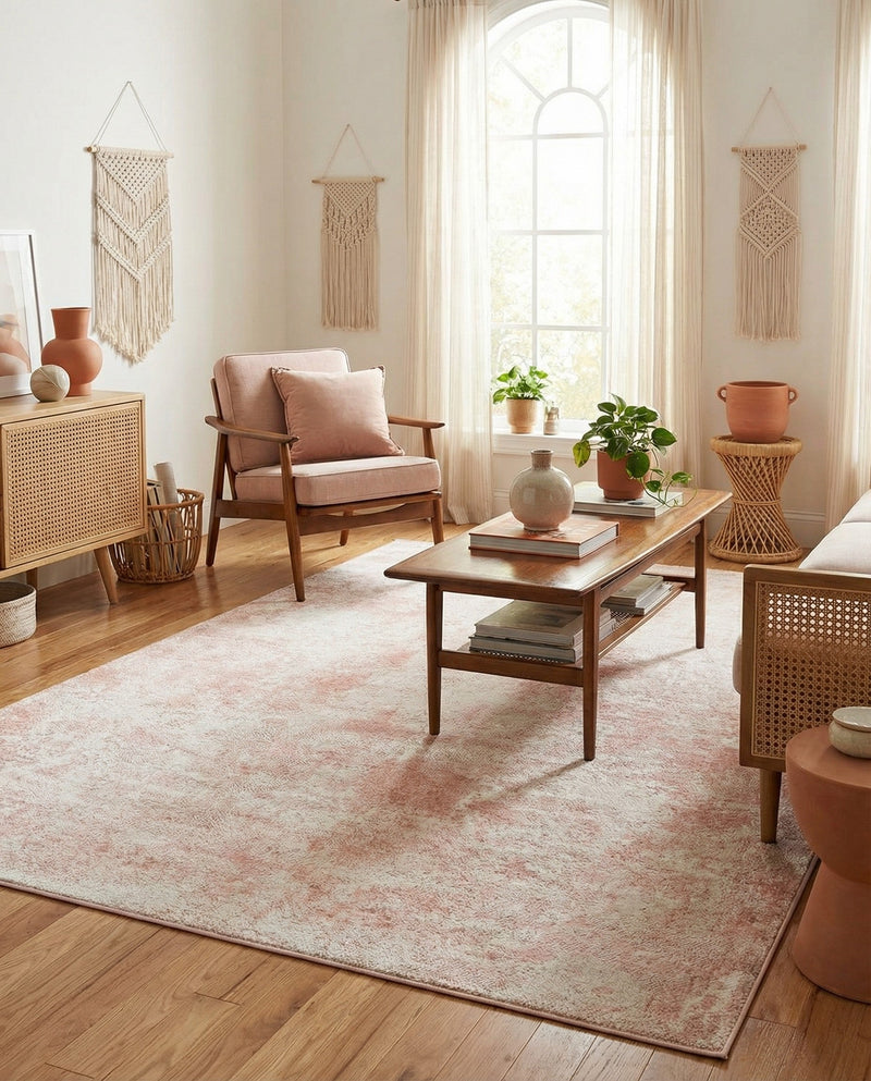 Luminara Sands Collection Area Rug - Elysium (Carnation Pink) Rectangle Carnation Pink  lifestyle 14