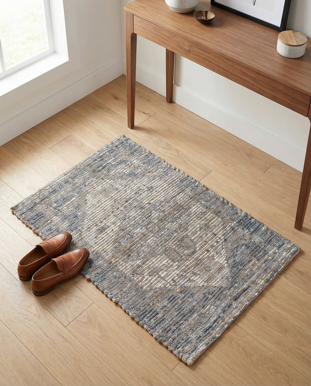 Savannah Threads Collection Area Rug - Sahara Rectangle Blue  lifestyle 15
