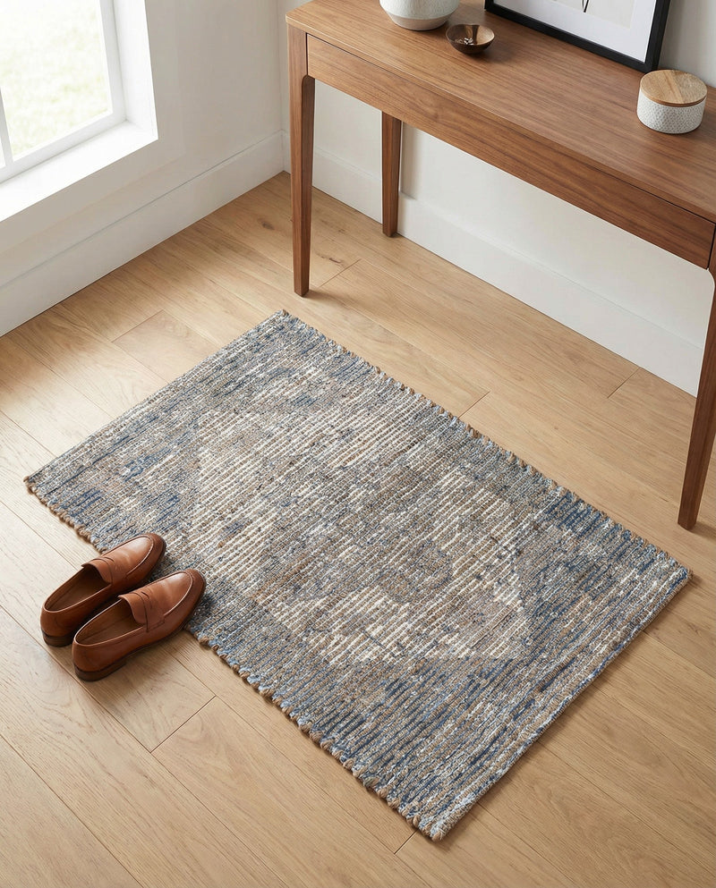 Savannah Threads Collection Area Rug - Sahara Rectangle Blue  lifestyle 15