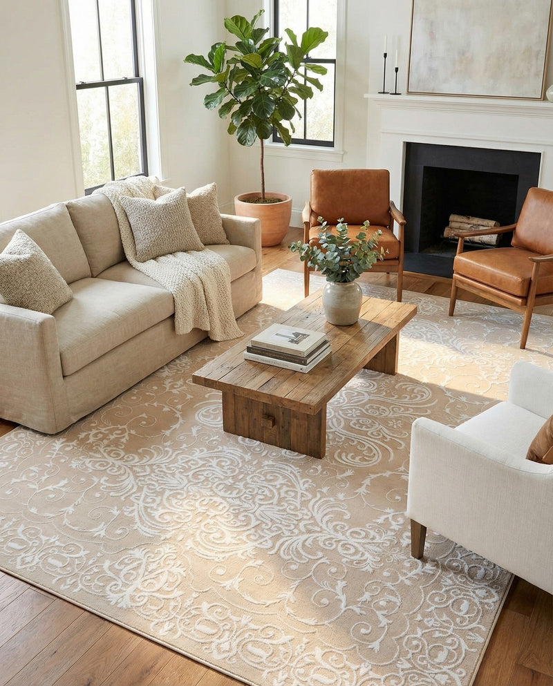 Andes Summit Collection Area Rug -  Lanín Rectangle Beige  lifestyle 19