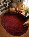 Samarkand Elegance Collection Area Rug -  Konye-Urgench Oval Red  lifestyle 68