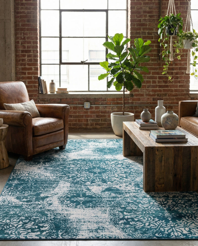 Riviera Elegance Collection Area Rug -  Monaco (Blue) Rectangle Blue  lifestyle 16