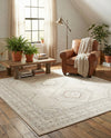 Savannah Elegance Collection Area Rug -  Tybee (Ivory) Square Ivory  lifestyle 69