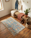 Seville Stripes Collection Area Rug -  Granada (Brick Red) Rectangle Brick Red  lifestyle 26