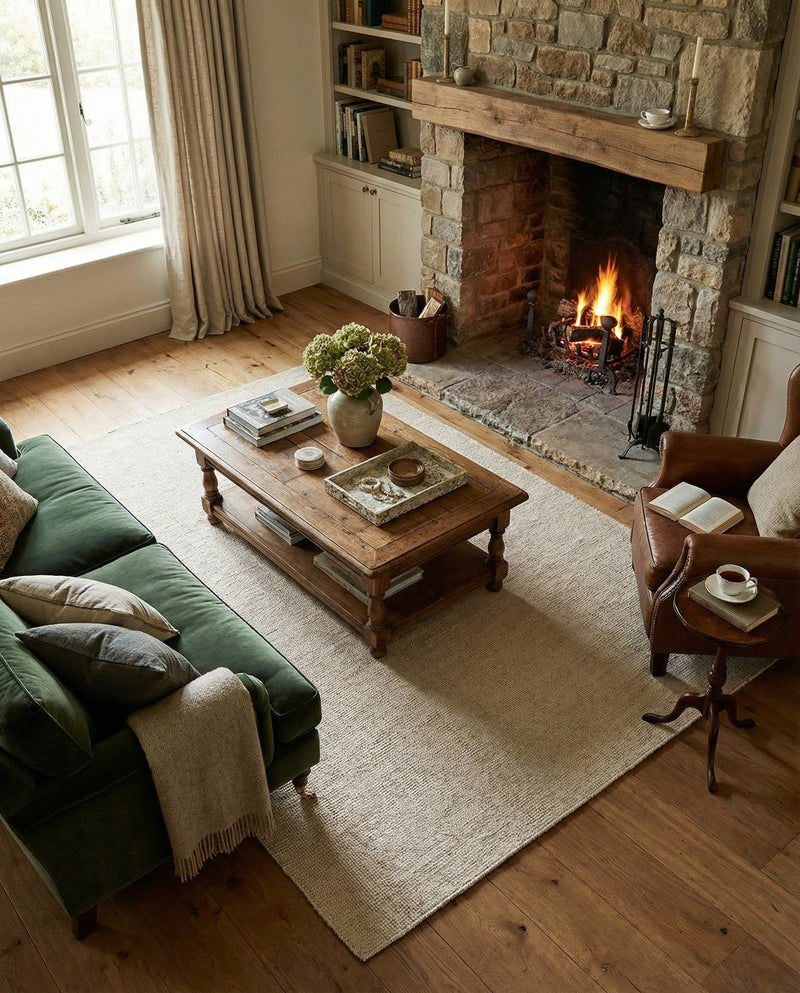 Berkshire Estate Collection Area Rug - Windsor (Vanilla Bean) Rectangle Vanilla Bean  lifestyle 11