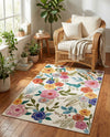 Meadow Breeze Collection Area Rug -  Petal Rectangle Ivory  lifestyle 29