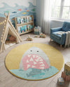 Wonder Tykes Collection Area Rug -  Whimsical Round Yellow  lifestyle 44