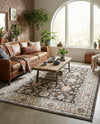 Savannah Elegance Collection Area Rug - Augusta (Fume Gray) Rectangle Fume Gray  lifestyle 26