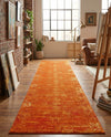 Riviera Elegance Collection Area Rug - Antibes (Orange) Runner Orange  lifestyle 42