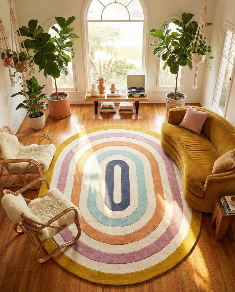 Shepherd's Glen Wool Collection Area Rug - Eldon Oval Multi  lifestyle 24