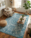 Riviera Elegance Collection Area Rug -  Eze Rectangle Turquoise  lifestyle 40