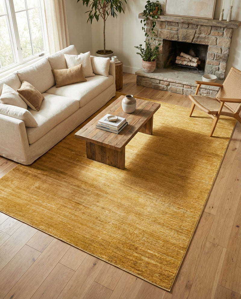 Bloomsbury Elegance Collection Area Rug -  Kensington (Yellow) Rectangle Yellow  lifestyle 24