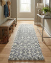Berber Lattice Shag Collection Area Rug - Atlas (Gray) Runner Gray  lifestyle 60