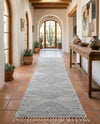 Thar Cotton Collection Area Rug - Jaisalmer (Light Gray) Runner Light Gray  lifestyle 62