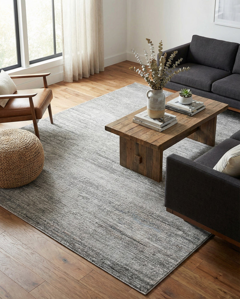 Bloomsbury Elegance Collection Area Rug -  Kensington (Gray) Rectangle Gray  lifestyle 22